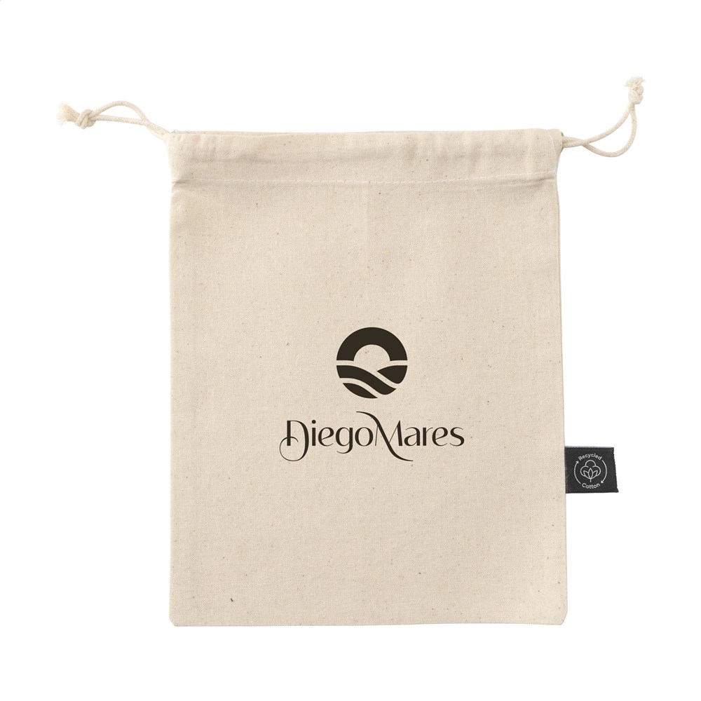 Gift Pouch Naturel GRS Recycled Cotton (150 g/m²) S