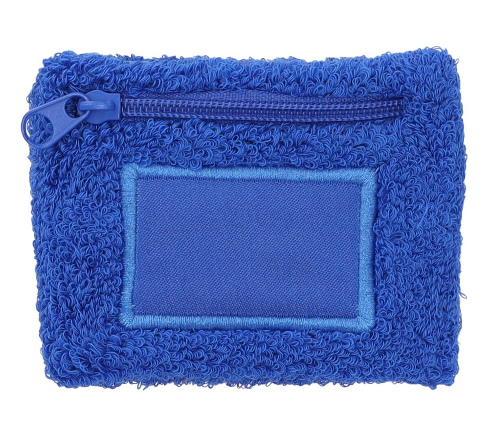 Nilton's Frottier Armschweißband mit Label und Reißverschlußfach - Kobaltblau (PMS 286c) / Koningsblau