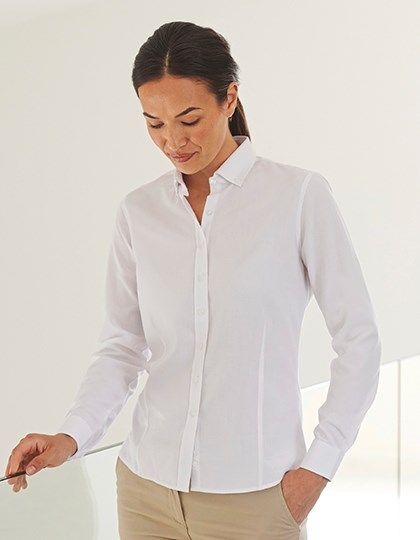 Henbury - Ladies´ Long Sleeved ´Cotton Feel´ Coolplus® Shirt