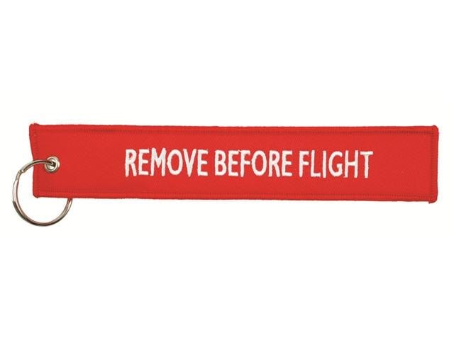 Hangtag "Remove before flight" 